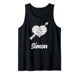 Simon Cupid Heart With Arrow Cute Love Name Simon Tank Top