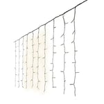 Zarivy Rideau LED d'extérieur blanc chaud, dimensions 2,25 x 1,5 m, avec 240 LED, idéal pour créer des ambiances accueillantes et lumineuses dans vos espaces extérieurs.