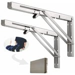 Start - tagère Murale Pliante de 500 mm, Support de Pliant en Acier inoxydable 304 pour établi, Équerre pliante Support, Equerre pour Etagere