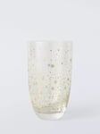 John Lewis Stars Metallic Glass Highball, 460ml, Gold