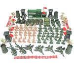 122 Stycken Armé Actionfigurer Set, Militär Leksakssats Med Soldater, Tankar, Flygplan, Flaggor, Soldatfigurer Set Modell Pojkar Plastuppdrag Armé Militär