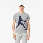 Pack t-shirt et casquette Lacoste Tennis x Novak Djokovic Taille 3XL Gris Clair Chiné