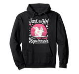 Floral Squirrel Vintage Just A Girl Who Loves Squirrels Pullover Hoodie