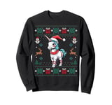 Unicorn Lover Santa Hat Xmas Light Unicorn Christmas Ugly Sweatshirt