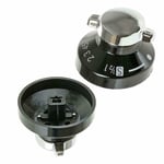 Stoves Cooker Knob Control Gas Oven Hob Switch Silver Black Chrome Genuine pmd