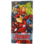 Aymax - Serviette de plage Marvel Avengers - Hulk, Thor, Captain America, Iron Man, Captain Marvel - 70 x 140 cm