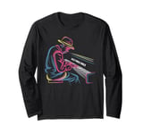 Jazz Vibes Only Piano Player Music Rhythm Long Sleeve T-Shirt