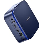 Mini PC - RAM 16Go Stockage 512Go SSD,Blackview MP60 Mini Ordinateur de Bureau,Windows 11 Pro,WiFi 2.4G+5G,Intel Celeron N5095 Bleu