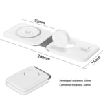 Portable Foldable Magnetic Wireless Charger Pad For iPhone 14 13 Apple Watch 8 7