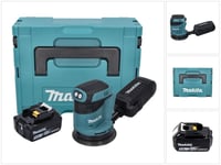 Makita DBO 180 G1J -akkukäyttöinen epäkeskohiomakone 18 V 125 mm + 1 x 6,0 Ah -akku + Makpac - ilman laturia