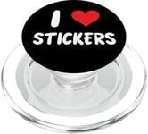 I Love Stickers - Heart - Art Artist Journal Journaling PopSockets PopGrip for MagSafe