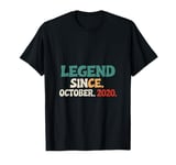 Kids 4 Years Old Legend Since October 2020 4th Birthday T-Shirt