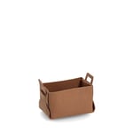 Zeller 14441 Panier de Rangement en Feutre Cognac, env. 18 x 13 x 11 cm