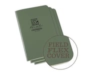 Rite In The Rain Stapled Notebook, Field Flex-Cover - Grön, 3-Pack