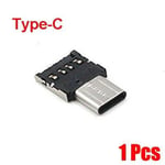 5 Pièces Type C Vers Usb Adaptateur Otg Convertisseur Pour Macbook Samsung Xiaomi Téléphone Portable Mini Usb-C Micro Usb Vers Usb 2.0 Connecteurs De Données - Type 1pcs Type-C