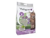 Vadigran Litière pour Chat Sensible - Litière Chat et Chaton Anti Odeur pour Chat Agglomérant - Granulés Fins sans Parfum Ajouté - 12 kg