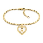 Tommy Hilfiger Monogram Heart Armbånd Gullforgylt Rustfritt Stål 2780921 - Dame