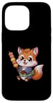 Coque pour iPhone 14 Pro Max Renard kawaii avec Hanami Dango