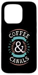 Coque pour iPhone 15 Pro Coffee Lovers Narrowboats Canal Barge Boat Life