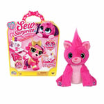 Little Live Pets Scruff-a-Luvs Sew Surprise. Rescue, Reveal and Groom A Mystery Puppy Or Kitten Reveal Outfits To Dress Your Pet With The Magic Sewing Machine, Pink