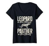 Womens Leopard in the Streets Panther in the Sheets Leopard V-Neck T-Shirt