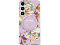 Guess Dėklas, Skirtas Samsung S25 Ultra Guhms25lhflpedu (Magnetic Iml Metal Glitter Flowers Triangle) Violetinis