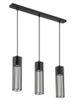 Pendel Lampe Noire Métal Jusqu'à 0,8 M 3-Flamme Décorative Suspension De Table