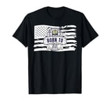 Born For A Purpose, To Ride it. USA American Flag Motorcycle T-Shirt