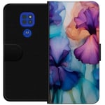 Tegnebogsetui til Motorola Moto G9 Play med Magiske blomster motiv