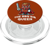 BBQ Rib Queen Ribs Funny Barbeque Ribs Lovers Grilling Saying PopSockets PopGrip pour MagSafe