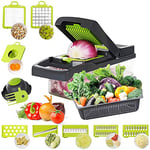 Manual Kitchen Mandolin, 7 in 1 Multi-Function Vegetable Cutter with case, Professional Mandolin for Cutting, Slicing and Grinding Vegetables