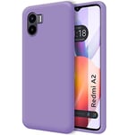 Tumundosmartphone Silicone Liquid Ultra Soft Case for Xiaomi Redmi A2 Purple