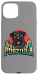 Coque pour iPhone 15 Plus Retro Pug Pugzilla Funny Dog Lover Japanese Movie Poster