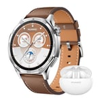 HUAWEI Watch GT 5 46mm Brown+Extra FreeBuds 5i White, Smartwatch, All-New Running and Cycling Sports, Health Tracking, up to 14 Days Battery Life, Compatible with iOS and Android