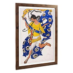 Big Box Art Framed Print of Leon Bakst The Butterfly Design | Wall Art Picture | Home Decor for Kitchen, Living, Dining Room, Bedroom, Hallway, Office, Walnut, A2 / 24.5x18 Inch / 62x45cm