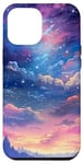 Coque pour iPhone 15 Pro Max Paysage naturel couleur pastel peinture œuvre d'art