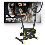 Diadora Fitness Lilly Evo - Vélo d'appartement magnétique, jusqu'à 110 kg de poids unisexe, adultes, noir/jaune