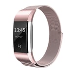 Milanese Loop Armband Fitbit Charge 2 Rosa