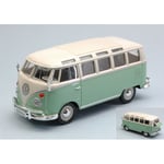 VW T1 SAMBA BUS VAN 1962 PASTEL GREEN/CREAM 1:25 Maisto Auto Stradali Modellino