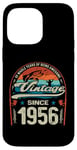 Coque pour iPhone 14 Pro Max Vintage 69e anniversaire 69 ans amateurs de pêche nés 1956