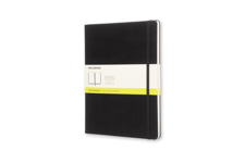 Moleskine Classic Notebook Xl, Ulinjeret, Hard Cover Sort