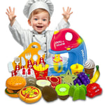 Kitchen Set 31PCs Blender Mixer Fruits & Vegetables Food Toys Pretend Role Play