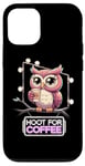 iPhone 15 Pro Funny Owl Hoot For Coffee Lovers Case