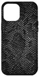 Coque pour iPhone 15 Pro Max Motif peau de serpent noir pour reptile python Anaconda Serpent