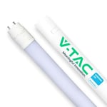 V-TAC Tube LED T8 20 W, 150 cm Nano-plastique, 6500 K, blanc froid, puce Samsung, 2100 lumens, non rotatif, culot G13, économie d'énergie, durée de vie de 25 000 heures