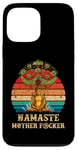 Coque pour iPhone 13 Pro Max Namaste Mother F cker Bouddha vintage drôle yoga méditation