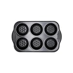 Prestige - Aerolift - 6 Cup Muffin Tin - Non stick Bakeware - Cushion Base - Fridge Freezer and Dishwasher Safe - Carbon Steel - 28 x 18 x 13 cm