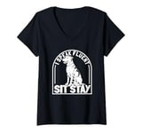 Womens Pets - Obedience Behavior Animal Trainer V-Neck T-Shirt