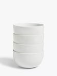 John Lewis Dine Tall Cereal/Soup Bowls, Set of 4, 14.5cm, White