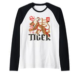 Year of the Tiger Chinese Zodiac Traditional Asian Tiger Raglan Baseball Tee